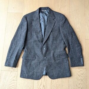 John Alexander All Pure Wool Plaid Blazer Sport Coat Made In USA size 40